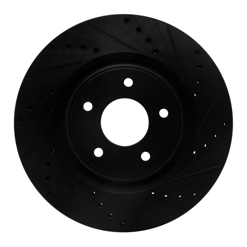 Nissan Rogue Brake Rotor (1) - Front Right - R1 Concepts - Drilled & Slotted - Black - `14-`19 Nissan Rogue Brake Rotor (1) - Front Right - R1 Concepts - Drilled & Slotted - Black - `14-`19